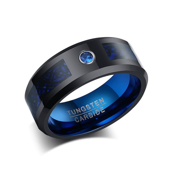 Anillo de 8MM, anillos de dedo ligeros y duraderos a la moda, sencillos, pequeños, de Color sólido, joyería para hombres, regalo para Festival Ropa, zapatos y accesorios Miscelánea Tamaño 10 Minnieouse AP014864-04