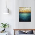 thumbnail image 3 of FUMJ Large Framed Wall Art Oil Painting Decor Paintings Light Luxury Version Modern Sea Drawing Gold Foil Abstract Wall Art 100x200cm/39x78in Black Frame Large Framed Canvas Wall Art 16\x20\, 3 of 4