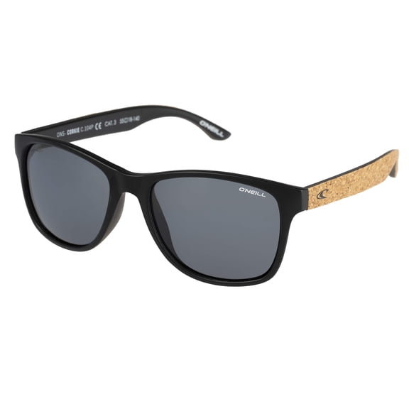 O'NEILL Corkie 2.0 Men's and Women's Square Polarized Sunglasses (Matte Black/Cork)