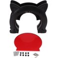 thumbnail image 2 of Porte pour Chat Intérieur, Porte Intérieure pour Chat ABS Professionnel avec Brosse de Soin pour Chats Noir, 2 of 8