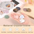 thumbnail image 3 of Uxcell Thumb Worry Stone for Anxiety, 1.6" Natural Heart Crystal Stone, Polished Gemstone Hand Carved Pocket Rock Anxiety Crystals for Women Stress Gifts Meditation, Blue White, 3 of 6