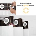 thumbnail image 2 of No Hook Shower Curtains with Snap-in Liner Set, Pink Spring Floral Waterproof Hotel Style Bathroom Shower Curtain, Farmhouse Botanical Wooden Retro Art Breathable Mesh Top Bath Curtains 60''x72'', 2 of 9
