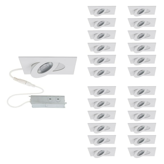 WAC Lighting Lotos 2" LED Square Aluminum Recessed Kit in White (Set of 24)