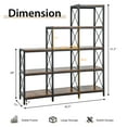 thumbnail image 3 of Gymax 5-Tier Bookshelf 9 Cubes Bookcase 12 Shelves Storage Display Organizer Rustic, 3 of 10