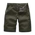 thumbnail image 2 of NinXxx Men's Fashion Casual Solid Multi Pocket Zipper Buckle Outdoor Shorts Army Green XL, 2 of 4