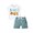 Blue, variant on Yuhangmm Toddler Boys Short Sleeve Prints T Shirt Tops Shorts Child Kids 2PC Set Outfits Clothes Sweat Suits for Boys Blue 12-18 Months