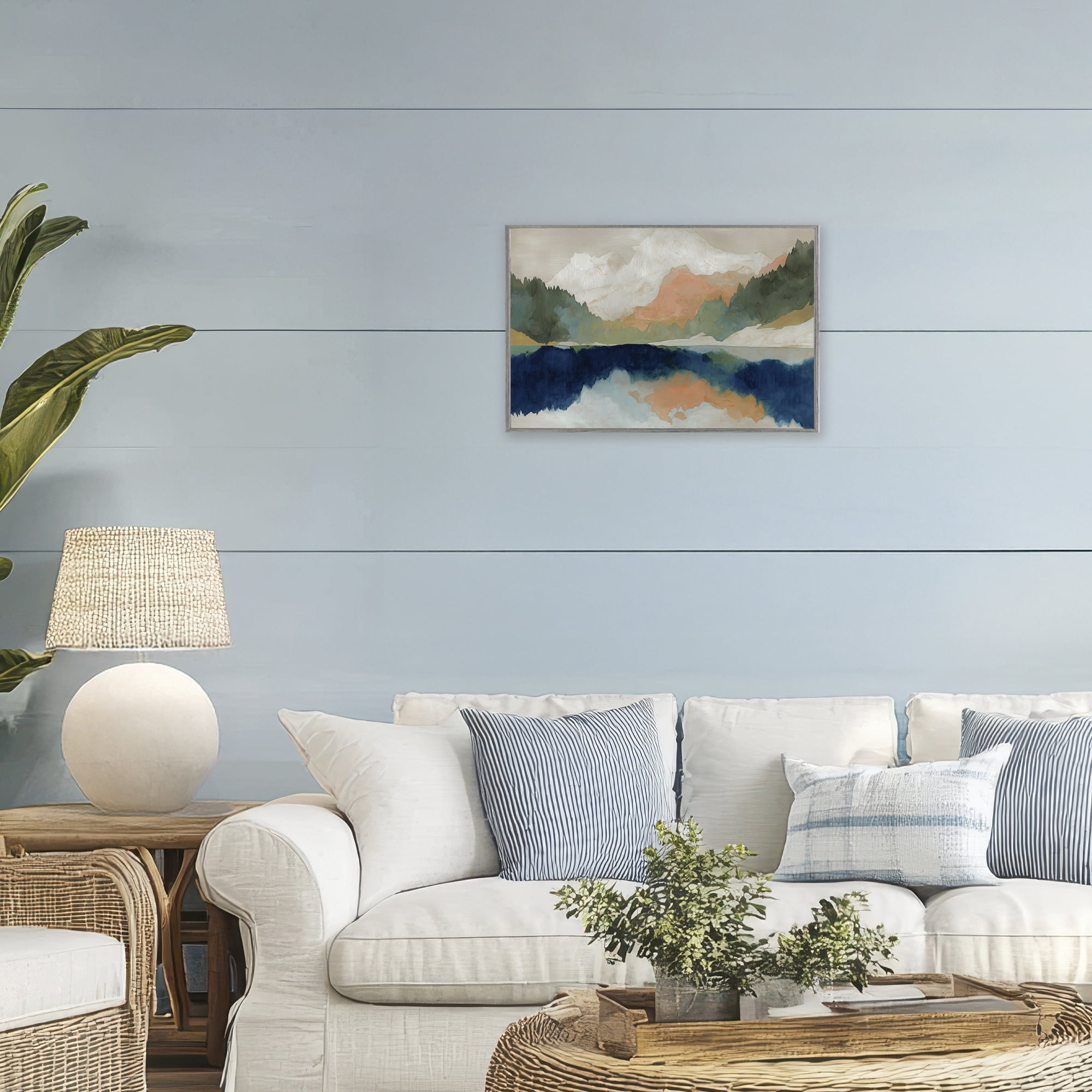 Stupell Industries Alpine Autumn Lake Reflection Gray Framed Giclee Art, design by Chromatic Storm Studio