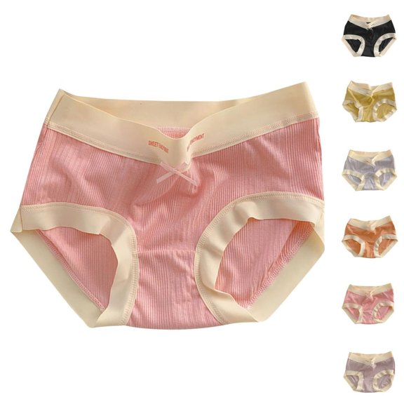 Bxsruta Girls Cotton Breathable Mid Waist Brief Underwear Full Crotch Panties for Teen Girls Ages 9-16 Years