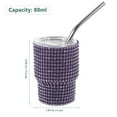thumbnail image 4 of Mini Tumbler Bling Tumbler Diamond Tumbler with Straw Small Glitter Tumbler for Beer, 4 of 6