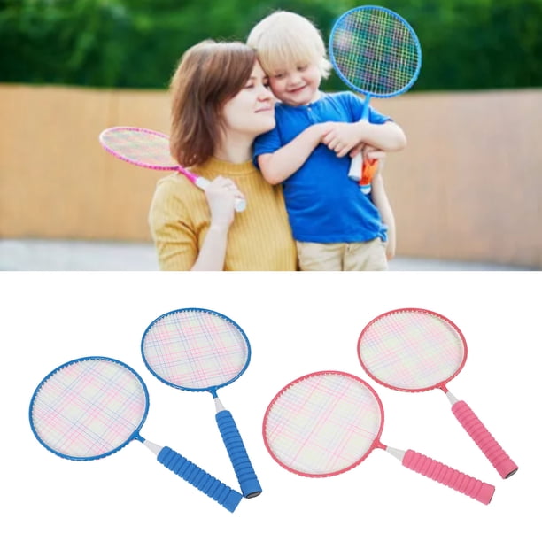 JUEGO DE BÁDMINTO PARA Iños, absorción de impactos juego de raquetas de bádminton para niños con bolsa de transporte y 3 volantes de bádminton de nailon para deportes