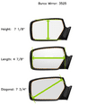 thumbnail image 4 of 95-03 Fd Windstar, Right Passenger Convex Mirror Glass Lens w/ Adhesive, USA, 4 of 7