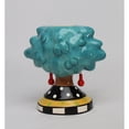 thumbnail image 5 of Ceramic African American Lady Utensil Holder Blue Hair 7.75in Makeup Brush Decor, 5 of 5