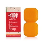 Pure Kojic Acid Skin Brightening Soap for Glowing & Radiance Skin, DarkSpots, Rejuvenate, Uneven Skin Tone (2.82 oz / 2 Bars) | Maximum Strength,SLS-free, Paraben-free - Dermatologist Tested