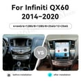 thumbnail image 4 of SNATEEN 12.1 inch Carplay Screen/Radio/Multimedia Player for Infiniti QX60 2014-2020 Models Universal Car Navigation/GPS Upgrade Headunit Android Display 1080P Touch Screen Replace System, 4 of 16