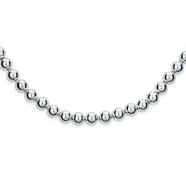 Stainless Steel Polished 2 Strand Beaded Star And Moon 30 Stainless Steel Polished 2 Strand Beaded Star And Moon 30
