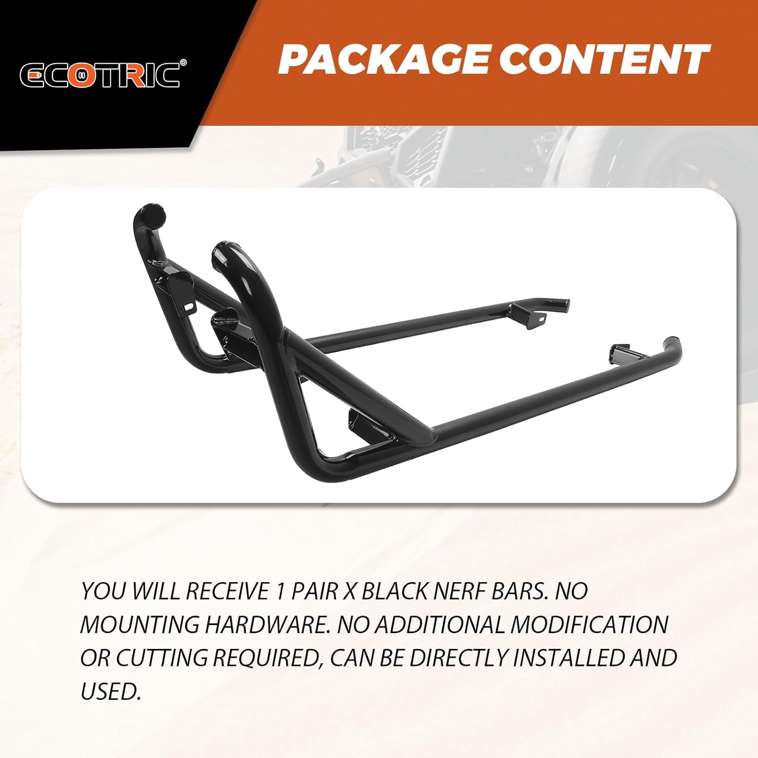 Kojem Nerf Bars Rock Sliders, Fit for Polaris 2014-2022 Polaris RZR 900, Trail 900S 1000S XP1000, Turbo