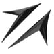 thumbnail image 4 of Flanking Airflow Fenders Cover, Par Side Guardabarros Air Vent Trim Gloss Black Soft Rubber Universal Decoración para Coche Universal, 4 of 5