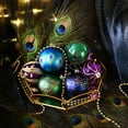 thumbnail image 3 of Valery Madelyn 16ct 3.15" Christmas Ornaments, Peacock Green Purple Blue Christmas Ball Ornaments for Holiday Party Decor, 3 of 8