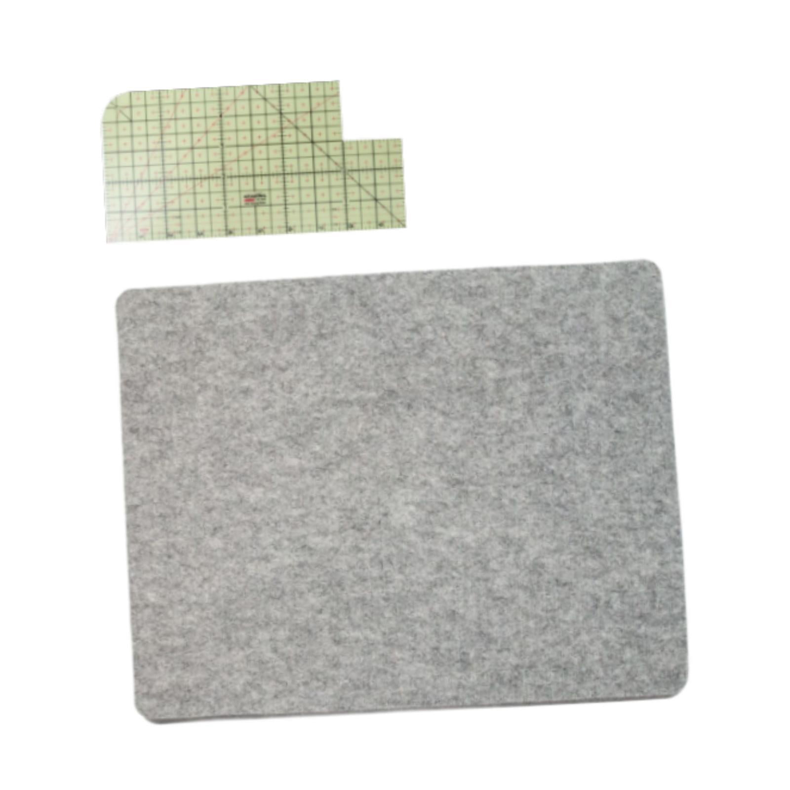 Fiocias Ironing Mat Felt Iron Board Mat Hot Ironing Ruler for Ironing Station Countertop Set B