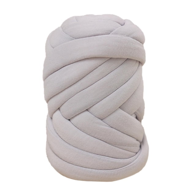 Hilo grueso de 1,5 kg para tejer a mano, hilo suave de 8,2 yardas, jumbo Gris