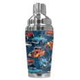 thumbnail image 1 of Mugzie brand 16-Ounce Cocktail Shaker with Insulated Wetsuit Cover - Hot Rod Trucks, 1 of 4