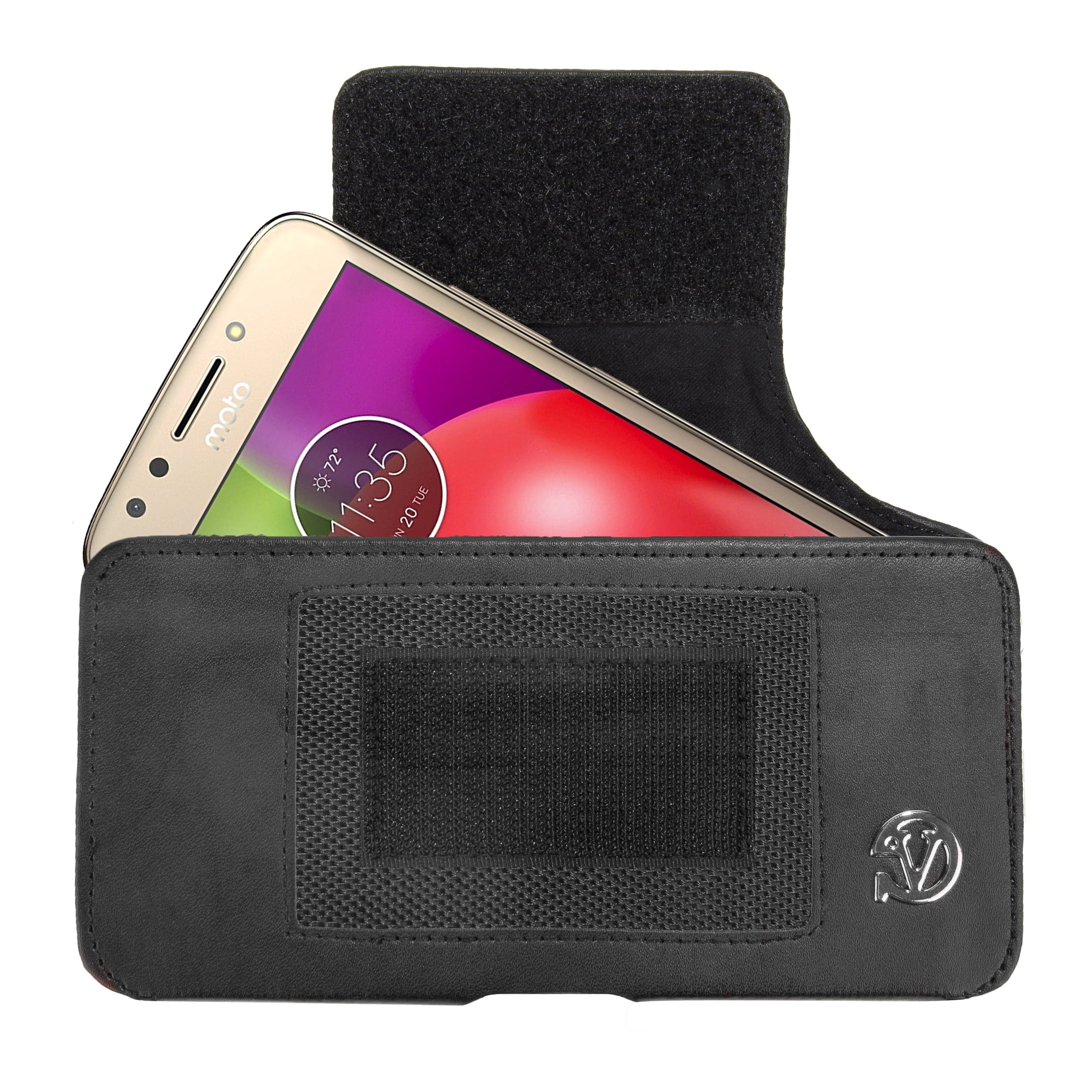 Nylon Stitched Holster Carrying Case with Belt Loop and Clip for Motorola E5 Plus / G6 plus / G5 Plus