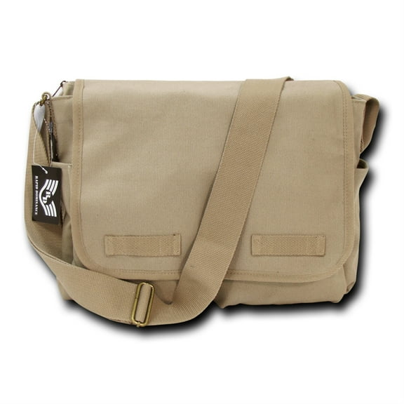 Classic Military Messenger Bags, Khaki (pack of 2)