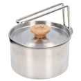thumbnail image 4 of Camping Pot,1000ml Camping Pot Stainless Outdoor Coffee Pot Outdoor Tea Kettle Maximized Efficiency, 4 of 14