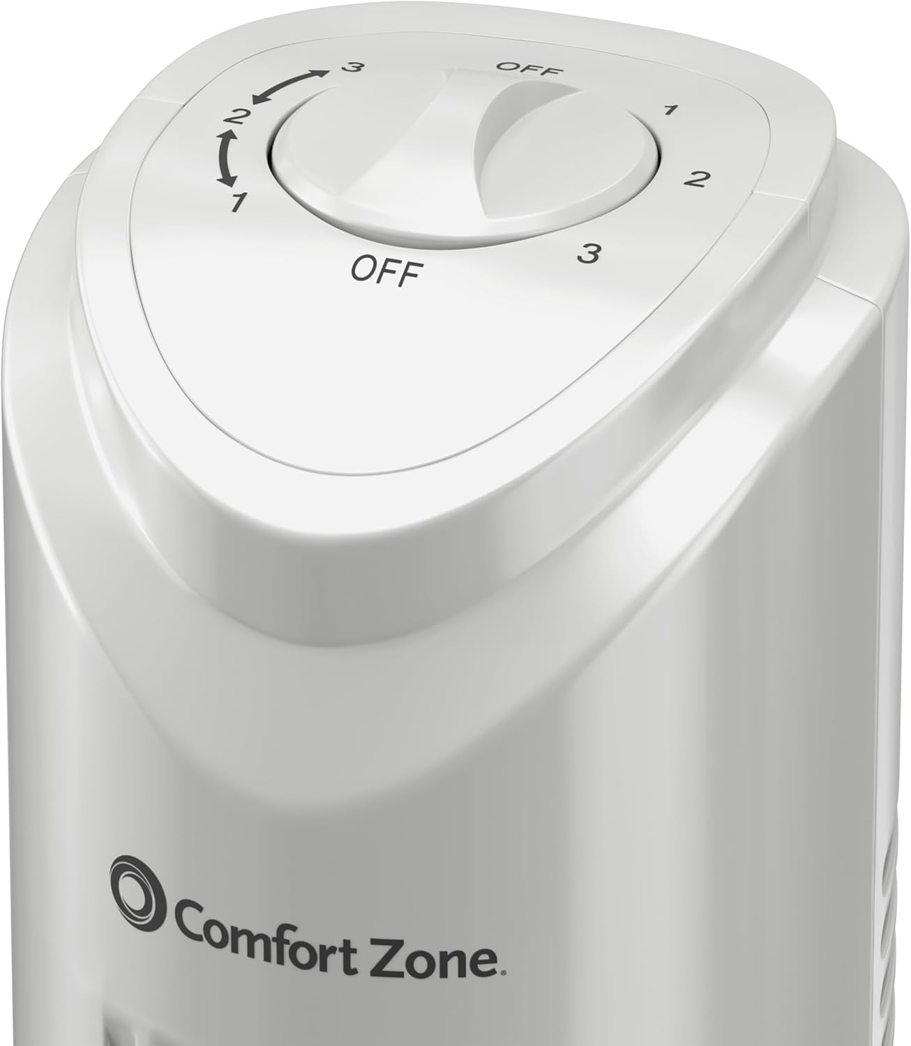 Comfort Zone 32" in. Tower Fan, 3 Speeds, Quiet, Oscillating, Portable, White