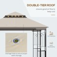 thumbnail image 4 of Outsunny 10'x10' Soft-top Patio Gazebo Deck Canopy, Beige, 4 of 10