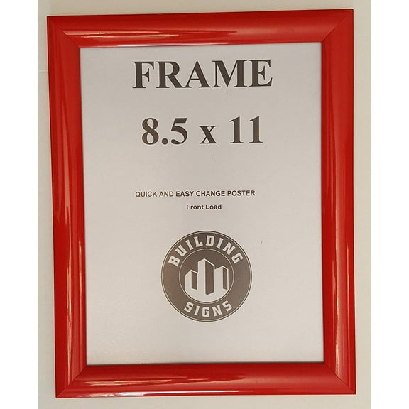 Red Snap Poster Frame/ Picture Frame / notice frame 8.5 x 11 Front Load Easy Open Snap frame ( Aluminum !!!)