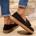 thumbnail image 6 of O-085 Black Ladies Casual Four Season Loafers Round Toe Solid Flat Soft Sole Fashionable Everyday Versatile Shoes, 6 of 9