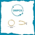 200Pcs 304 Stainless Steel Jump Rings Open Jump Rings Real 18K Gold ...