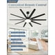 thumbnail image 2 of Ventilador de techo Fabulous de 72 pulgadas con luces y control remoto negro, 2 of 8