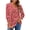 B-Red Apricot Floral, variant on Summer V Neck Womens Blouses Dressy Casual 3/4 Sleeve Shirts Ladies Tunic Tops