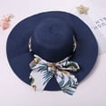 thumbnail image 2 of Floppy Hats for Women, Comdrip Oversized Sun Straw Hat for Women, Upf 50+ Floppy Wide Brim Summer Hat, Foldable Roll Up Travel Hat Beach Hats for Women Foldable Ladies Hats Women's Sun Hats Navy M, 2 of 4