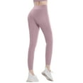 thumbnail image 2 of yuCgh Women's Long Quick-Dry Fitness Sports Pants, Tight-Fitting High-Waisted Running Pants with Butt Lifting Effect, Moisture-Wicking Athletic Leggings,Purple Pink L, 2 of 5