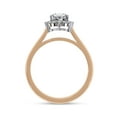 thumbnail image 4 of IGI Certified Lab Grown Diamond Engagement Ring | Center 8x6mm Oval Floral Style Halo Solitaire Anniversary Wedding Rings For Women 18K Solid Rose Gold | F-G, VS-SI Quality (1.30 Ctw) Size-5.5, 4 of 6