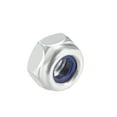 thumbnail image 3 of M4 x 0.7mm Nylon Insert Hex Lock Nuts, Carbon Steel White Zinc Plated 50pcs, 3 of 5