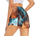 thumbnail image 3 of Bixox Women's Blue Dragon And White Tiger pattern 2 in 1 Running Shorts - Lightweight Athletic Workout Gym Yoga Shorts Liner with Pockets - Small, 3 of 5