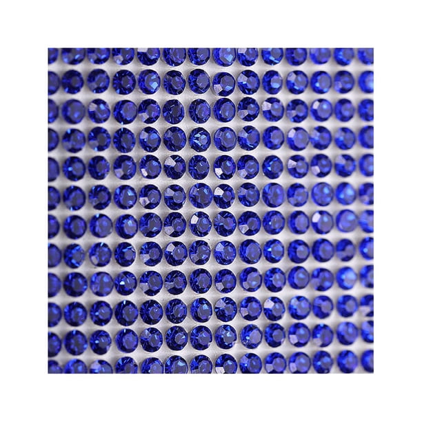 Billuyoard Crystal Rhinestone Ribbon Glass Drill Mesh Glitter Sticker con apariencia de brillo Exquisito azul oscuro 8 cinta de doble cara Type2 NO2