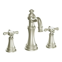 Moen Ts42114 Weymouth Double Handle Widespread Bathroom Faucet - Nickel