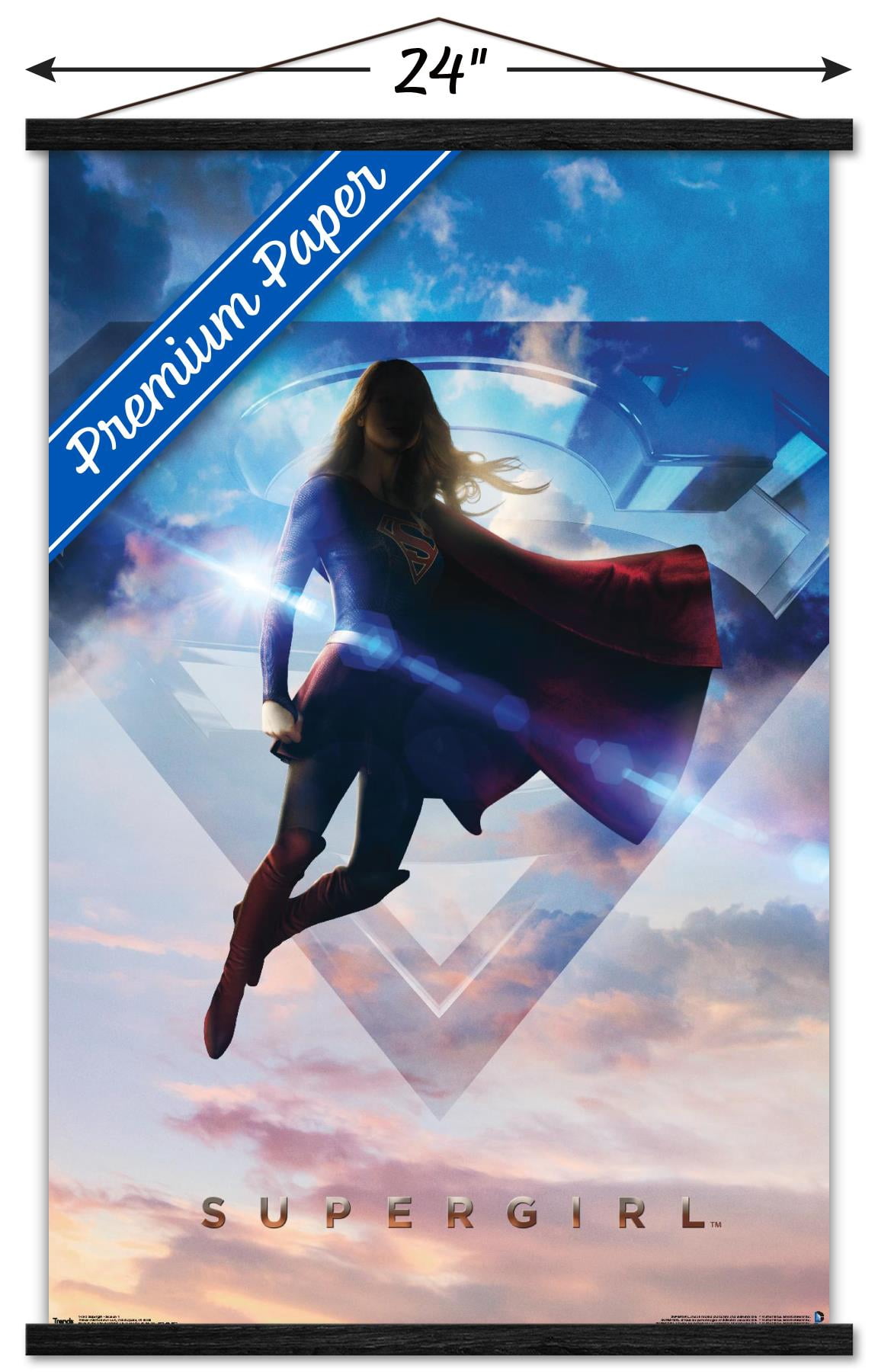 DC Comics TV - Supergirl - Season 1 Wall Poster with Wooden Magnetic Frame, 22.375" x 34"