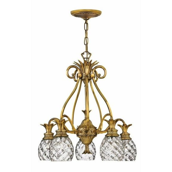 Coastal Traditional Five Light Chandelier-Burnished Brass Finish Bailey Street Home 81-Bel-2999327