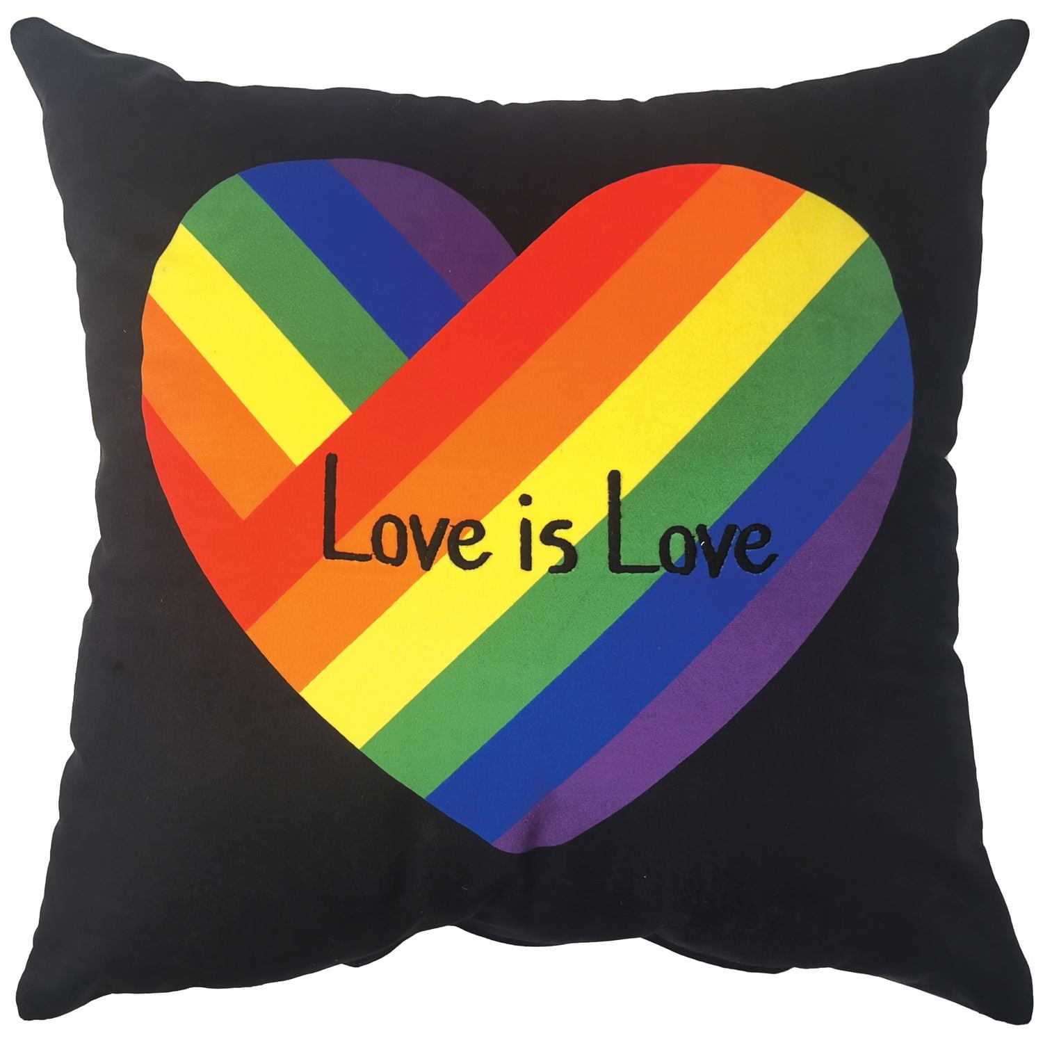 hometrends Pride "Love is Love" Heart Decorative Pillow