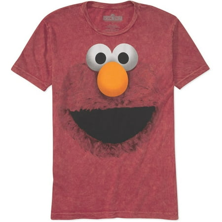 Sesame Street - Big Men's Elmo Washed Tee, Size 2XL