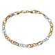 thumbnail image 1 of Pulsera Eslabones dobles oval Bicolor 21cm Oro 10k Horoz W1108, 1 of 5