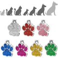 thumbnail image 2 of Etiqueta de identificación personalizada con placa de pata de acero para collar de perro y gato grabada (verde), 2 of 5