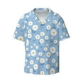 thumbnail image 6 of Kdxio Men's Hawaiian Shirt for Men Short Sleeve Shirt Daisies Flowers Summer Casual Holiday Beach Button Down T-Shirts, 6 of 7