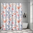 thumbnail image 6 of Bathroom Shower Curtain Colorful Corals Ocean Fish Waterproof Shower Curtains with Hooks, Summer Coastal Shell Seamless Bath Curtains Bathtub Curtain Home Decor 36x72in, 6 of 9